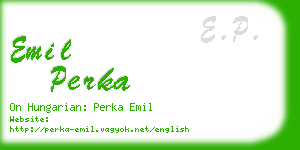 emil perka business card